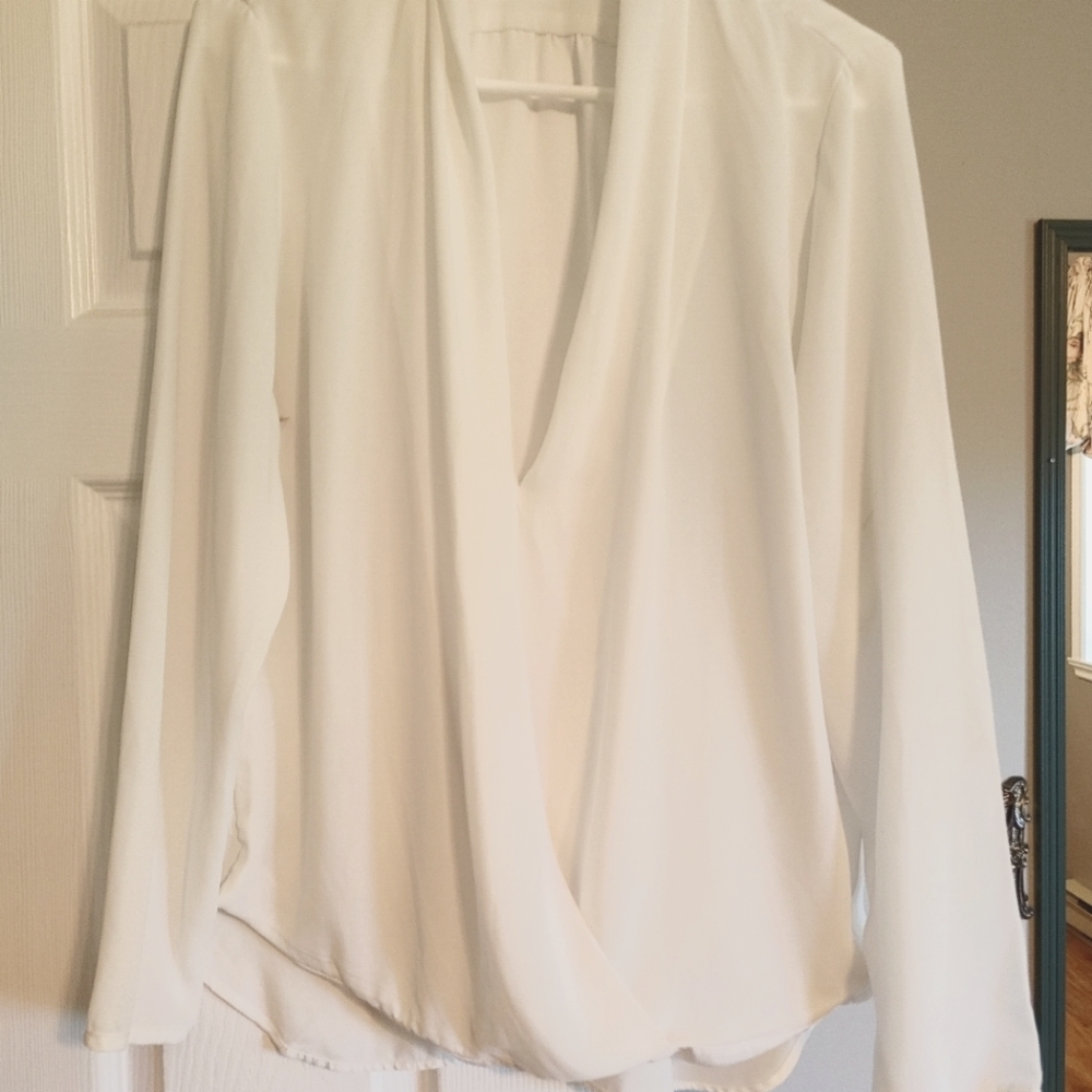 Drape front blouse